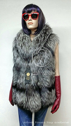 سترة فرو الثعلب srebrne